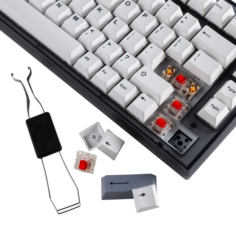 Tecware Veil 80 Wireless Translucent Black Mechanical Keyboard - Gateron Yellow (TWKB-VEIL80-ZGYL)