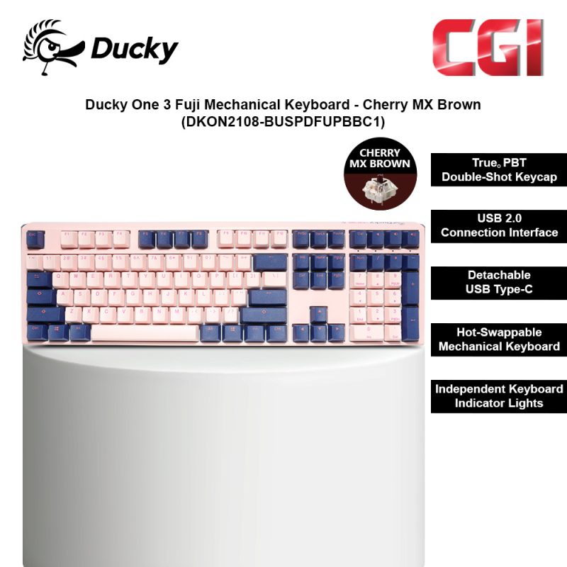 Ducky One 3 Fuji Mechanical Keyboard - Cherry MX Brown (DKON2108-BUSPDFUPBBC1)