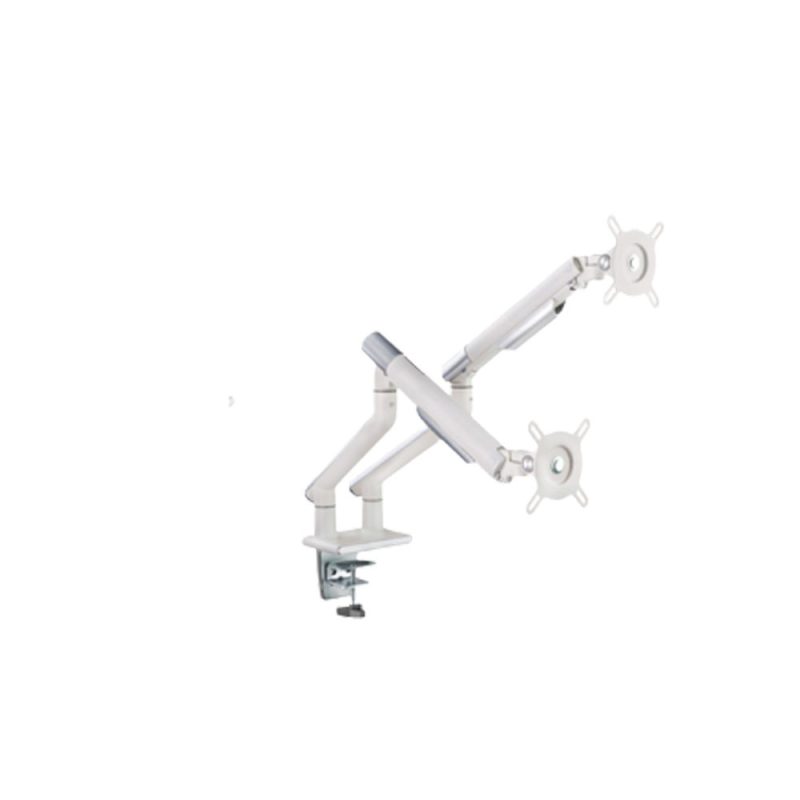 MachDesk MD49 Dual Slim Mechanical Spring Monitor Arm - White (MD49-A02SN)