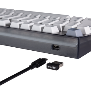Tecware Veil 80 Wireless Translucent Black Mechanical Keyboard - Gateron Yellow (TWKB-VEIL80-ZGYL)