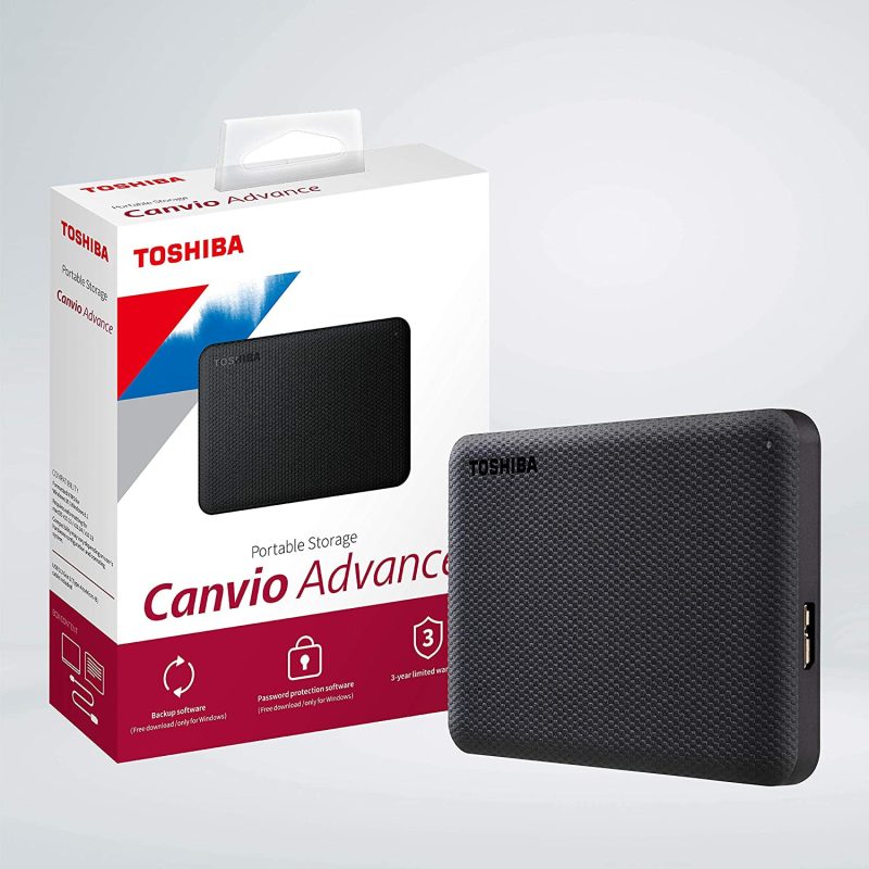 Toshiba 1TB HDTCA10AK3AA Canvio Advance V10 USB 3.0 Portable Hard Drive - Black