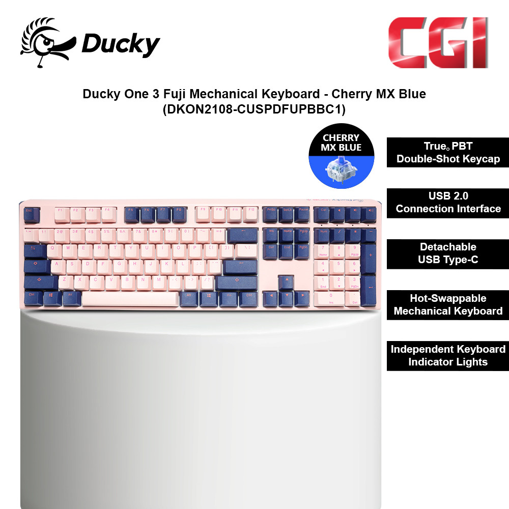 Ducky One 3 Fuji Mechanical Keyboard - Cherry MX Blue (DKON2108-CUSPDFUPBBC1)