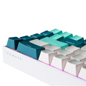 Tecware B68+ Wireless Mechanical Keyboard White - Gateron Yellow (TWKB-B68P-WH-ZGYL)