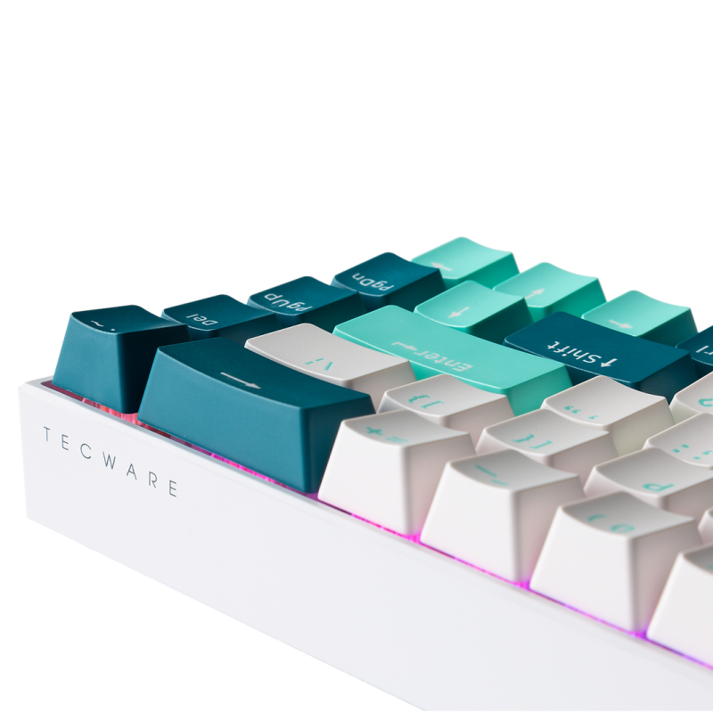 Tecware B68+ Wireless Mechanical Keyboard White - Gateron Yellow (TWKB-B68P-WH-ZGYL)
