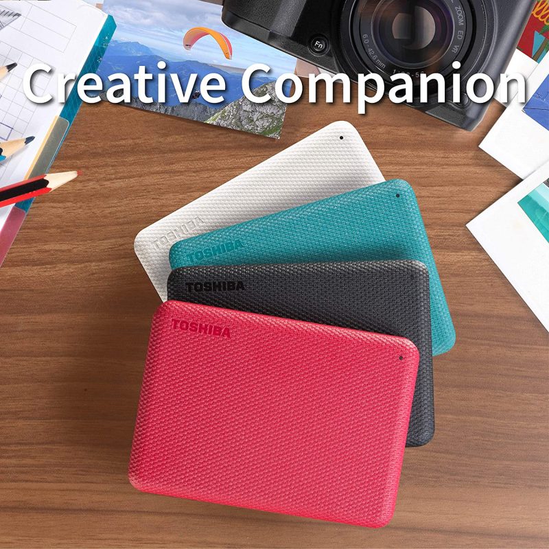 Toshiba 1TB HDTCA10AR3AA Canvio Advance V10 USB 3.0 Portable Hard Drive - Red