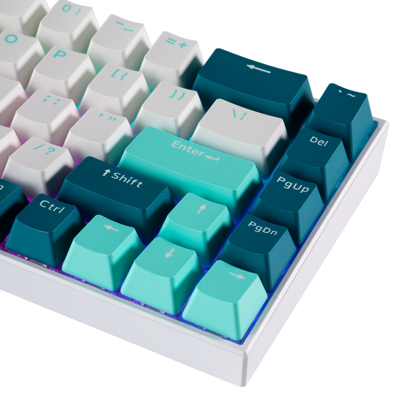 Tecware B68+ Wireless Mechanical Keyboard White - Gateron Yellow (TWKB-B68P-WH-ZGYL)