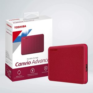 Toshiba 1TB HDTCA10AR3AA Canvio Advance V10 USB 3.0 Portable Hard Drive - Red