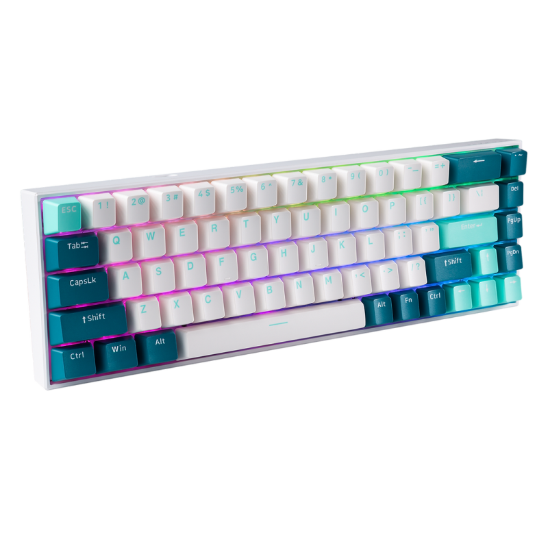 Tecware B68+ Wireless Mechanical Keyboard White - Gateron Yellow (TWKB-B68P-WH-ZGYL)