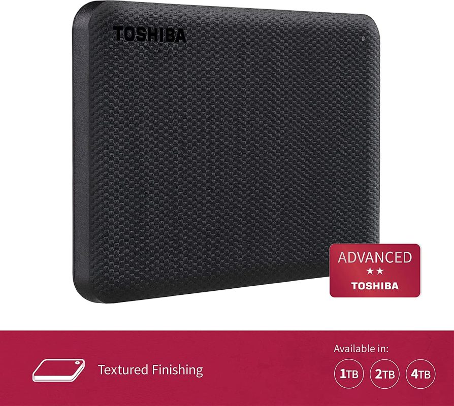 Toshiba 1TB HDTCA10AK3AA Canvio Advance V10 USB 3.0 Portable Hard Drive - Black