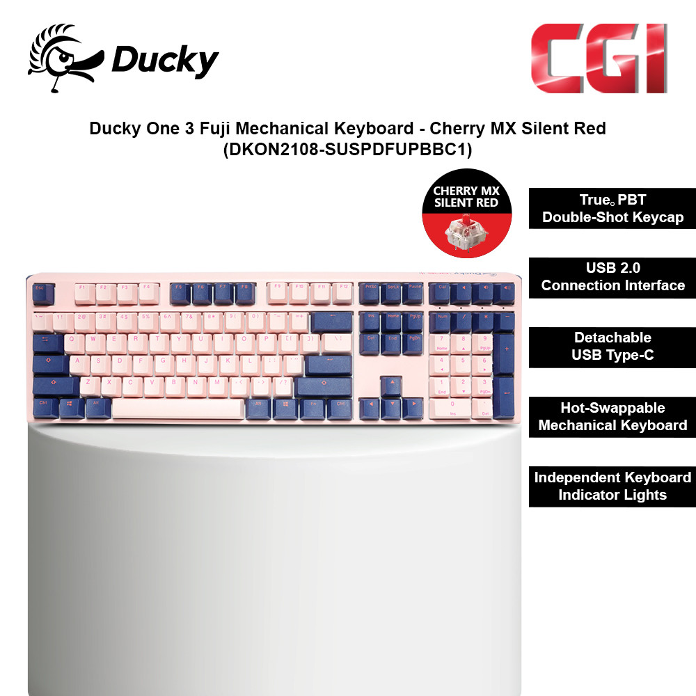 Ducky One 3 Fuji Mechanical Keyboard - Cherry MX Silent Red (DKON2108-SUSPDFUPBBC1)