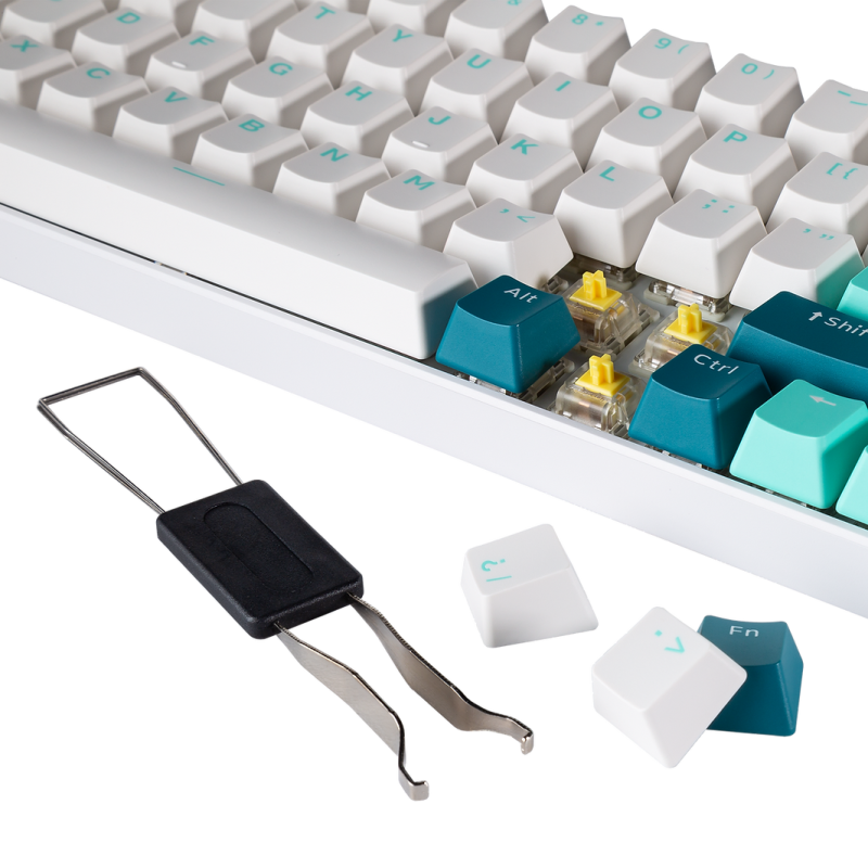 Tecware B68+ Wireless Mechanical Keyboard White - Gateron Yellow (TWKB-B68P-WH-ZGYL)