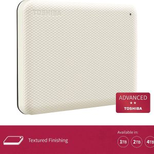 Toshiba 1TB HDTCA10AW3AA Canvio Advance V10 USB 3.0 Portable Hard Drive - White