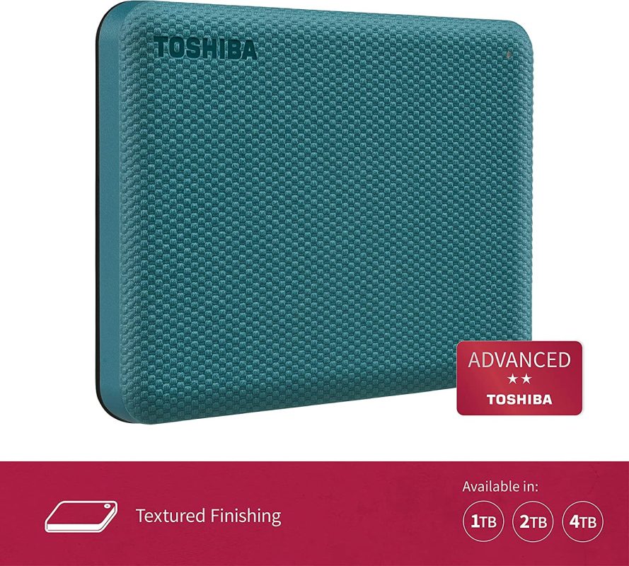 Toshiba 1TB HDTCA10AG3AA Canvio Advance V10 USB 3.0 Portable Hard Drive - Green
