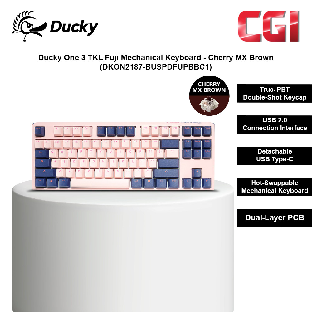 Ducky One 3 TKL Fuji Mechanical Keyboard - Cherry MX Brown (DKON2187-BUSPDFUPBBC1)