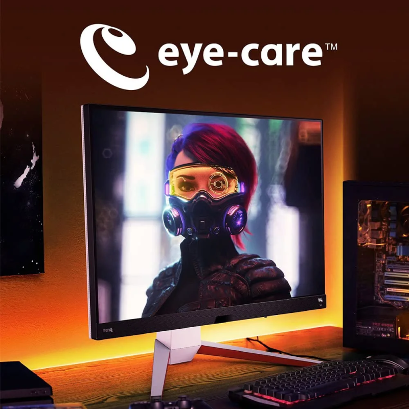 BenQ Mobiuz 32" EX3210U IPS 4KUHD HDRi 144Hz 1ms Freesync Premium Pro HDMI 2.1 Noise Cancellation Mic Gaming Monitor