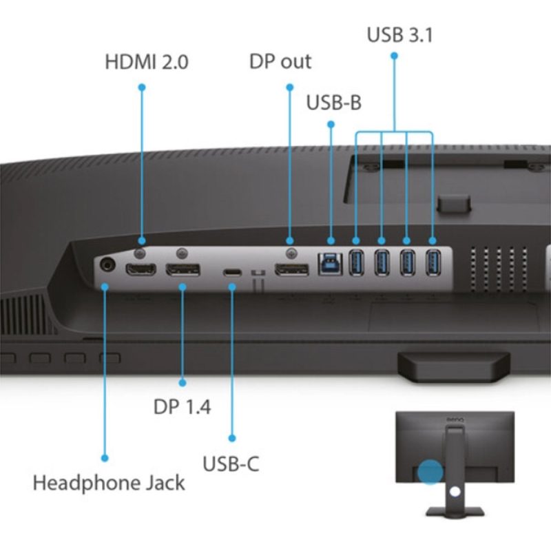 BenQ 27" PD2705Q QHD 2K sRGB HDR10 USB-C Designer Monitor
