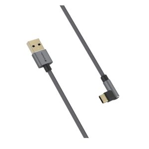Verbatim 66193 120cm L-Shaped USB to Type-C Cable - Grey