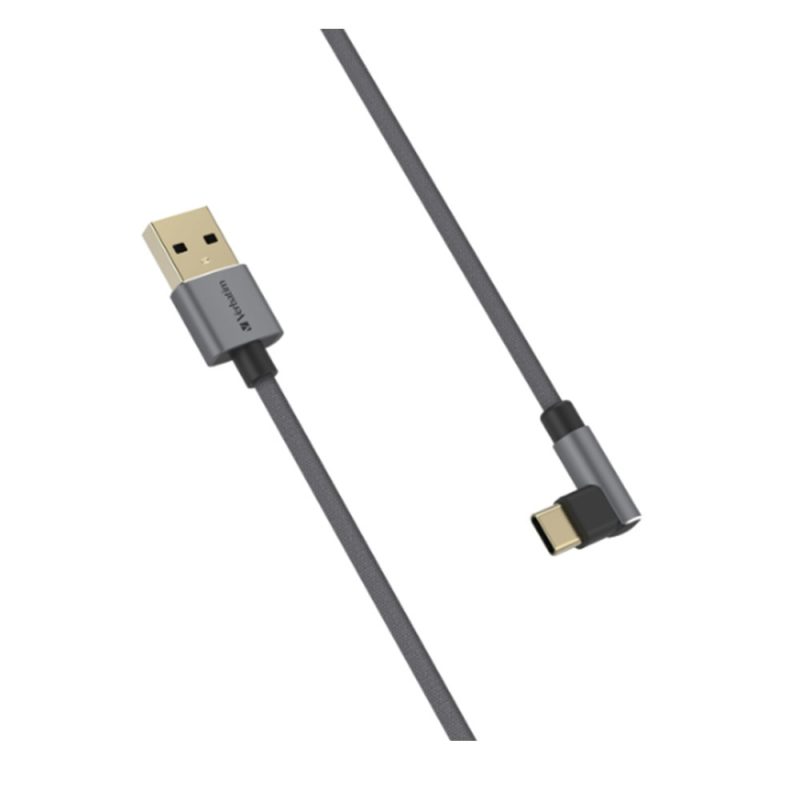 Verbatim 66193 120cm L-Shaped USB to Type-C Cable - Grey