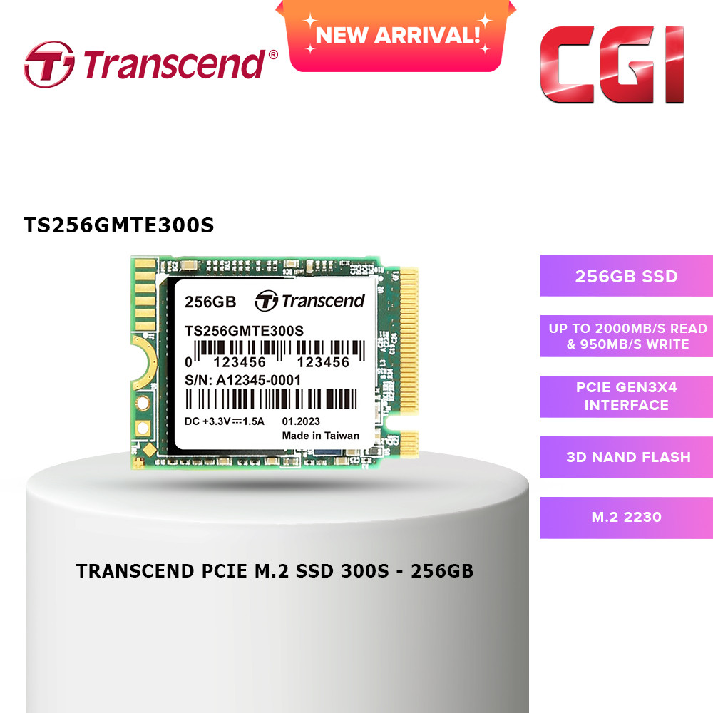 Transcend 256GB MTE300S NVMe PCIe Gen3 x4 SSD - TS256GMTE300S