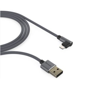 0e4f320f56ba613762cb95b743ea4ad9.jpeg Verbatim 66191 120cm L-Shaped MFI Lightning Cable - Grey