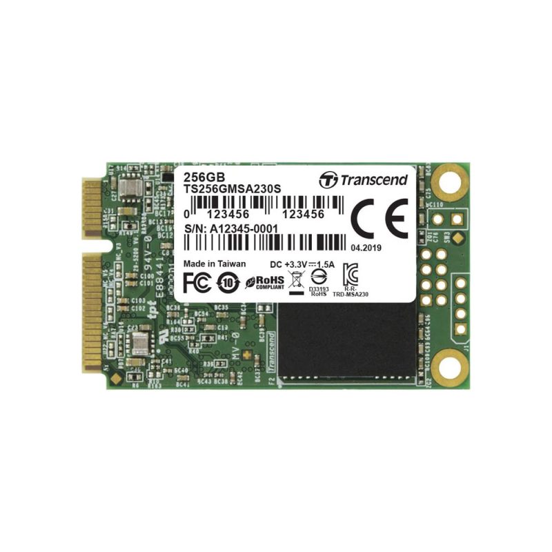 Transcend 256GB SATA III 6Gb/s 3D NAND DDR3 DRAM 230S mSATA SSD - TS256GMSA230S