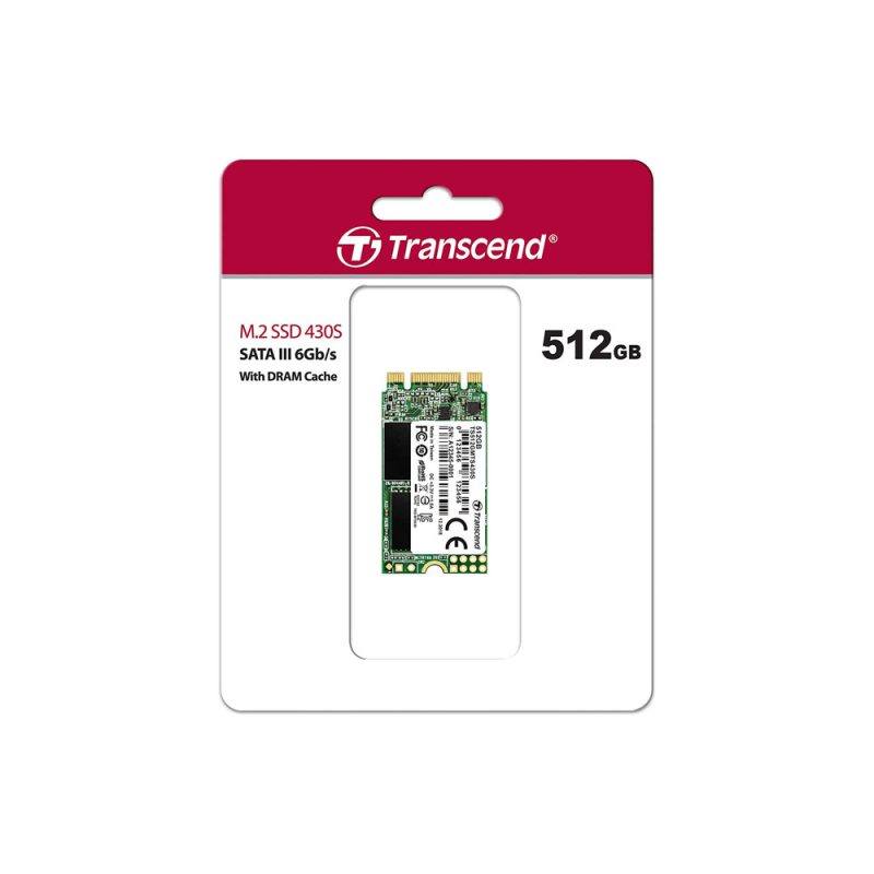 Transcend 512GB SATA III 6Gb/s M.2 2242 3D NAND SSD - TS512GMTS430S