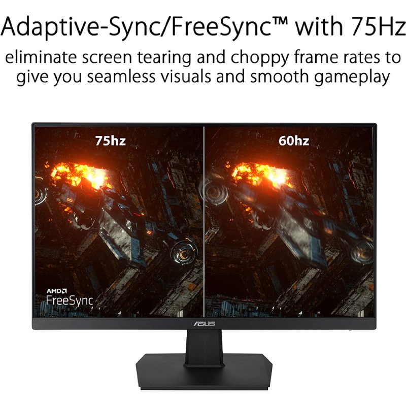 ASUS 24" VA24ECE Eye Care ,Full HD, IPS, Frameless, USB-C, 75Hz, Adaptive-Sync, Low Blue Light, Flicker Free