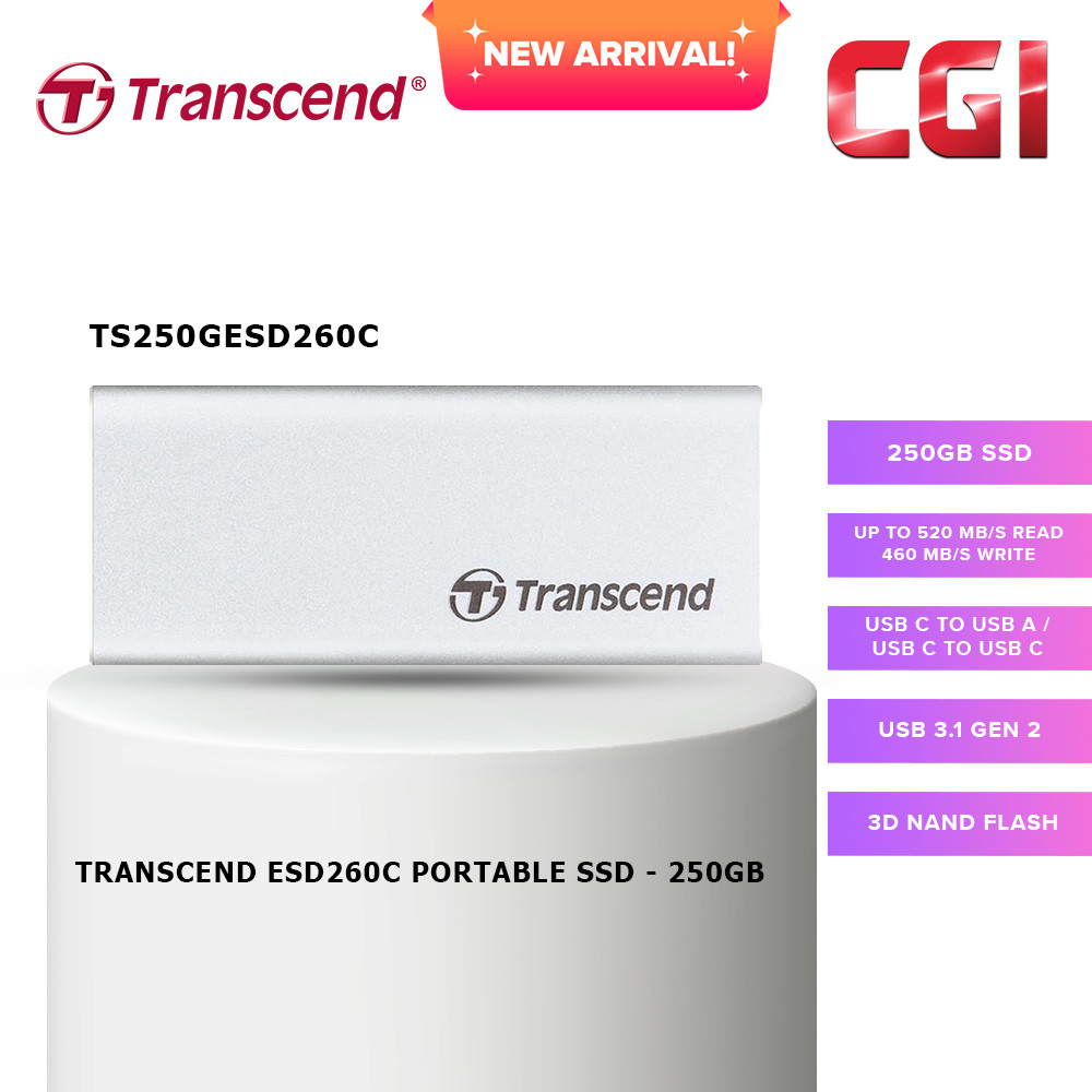 Transcend 250GB ESD260C USB 3.1 Gen 2 Portable SSD?TS250GESD260C