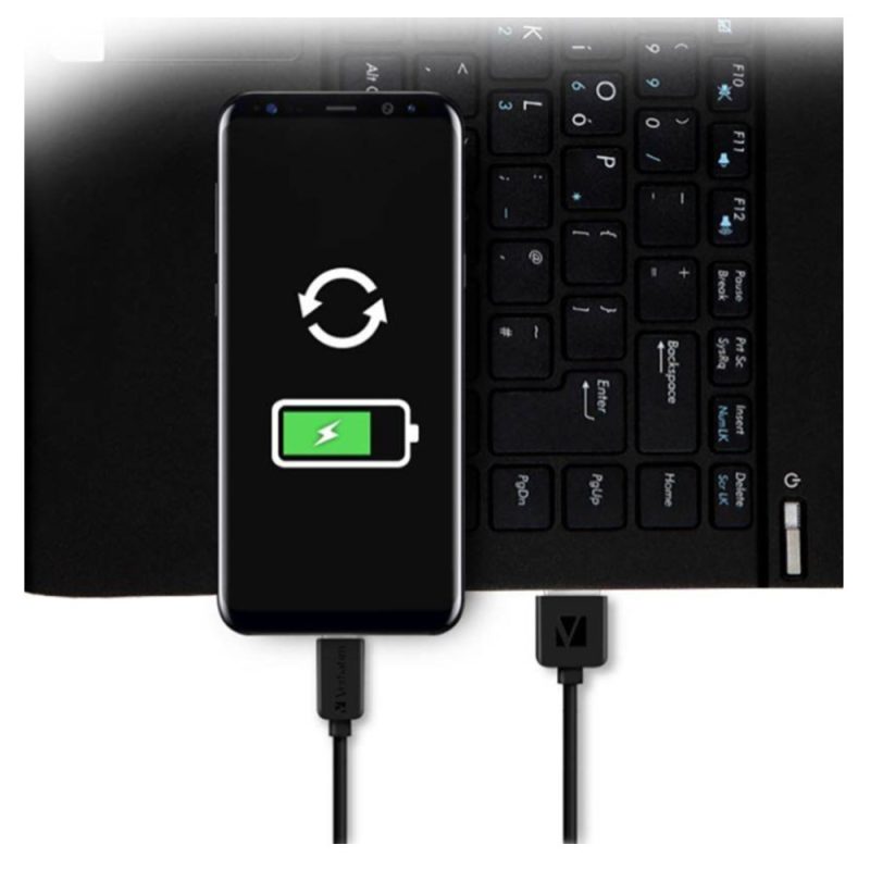 2a1c4ce6e3b71d50ede800be4398d91a.jpeg Verbatim 65432 120cm Sync & Charge USB to Type-C Cable - Black