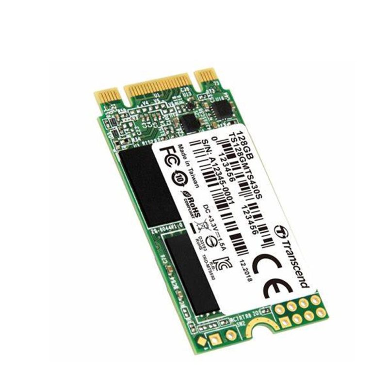Transcend 128GB SATA III 6Gb/s M.2 2242 3D NAND SSD - TS128GMTS430S
