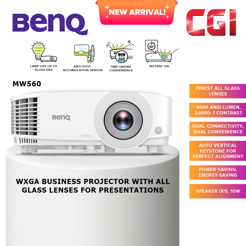 BenQ MW560 4000lms WXGA Meeting Room Projector