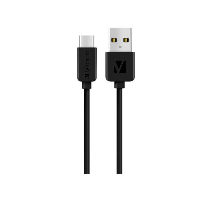 4036b17abee77ce24ac477e2abde9a56.jpeg Verbatim 65432 120cm Sync & Charge USB to Type-C Cable - Black