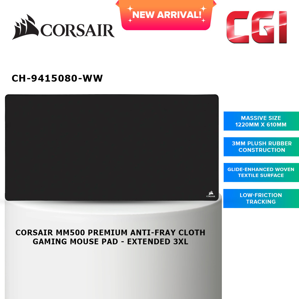 Corsair Premium Anti-Fray Cloth Extended 3XL Gaming Mouse Pad (CH-9415080-WW)