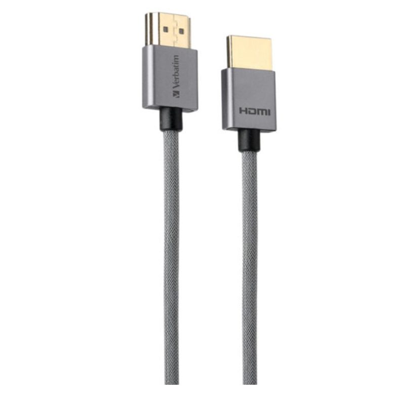 Verbatim 65671 180cm Ultra Slim 4K HDMI 2.0 Cable with Ethernet - Grey