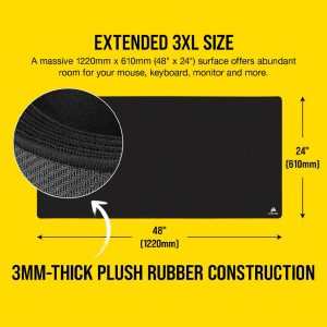 Corsair Premium Anti-Fray Cloth Extended 3XL Gaming Mouse Pad (CH-9415080-WW)