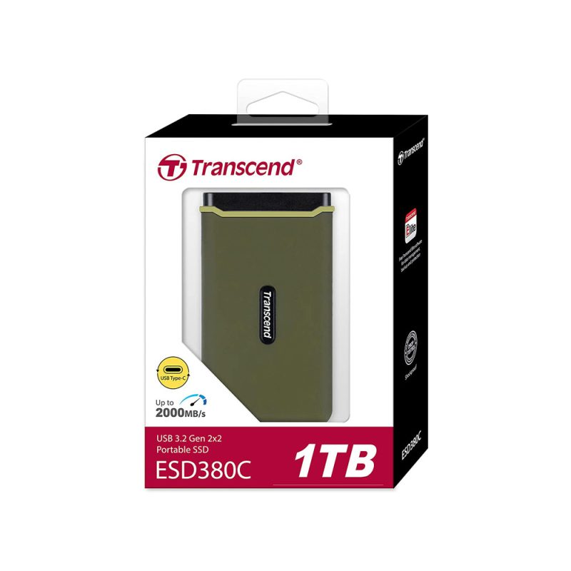 Transcend 1TB ESD380C USB 3.2 Gen 2x2 Type-C Portable SSD - TS1TESD380C