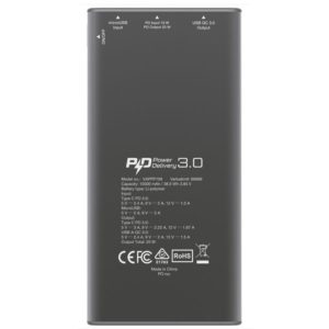 Verbatim 66689 10000mAh 20W Lightweight Power Pack (PD 20W + QC 3.0) - Black