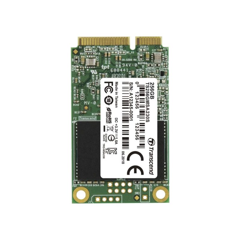 Transcend 256GB SATA III 6Gb/s 3D NAND DDR3 DRAM 230S mSATA SSD - TS256GMSA230S