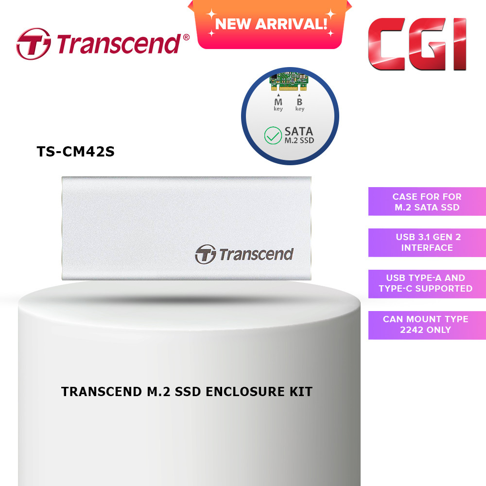 Transcend USB 3.0 Type-C M.2 2242 SATA SSD - TS-CM42S