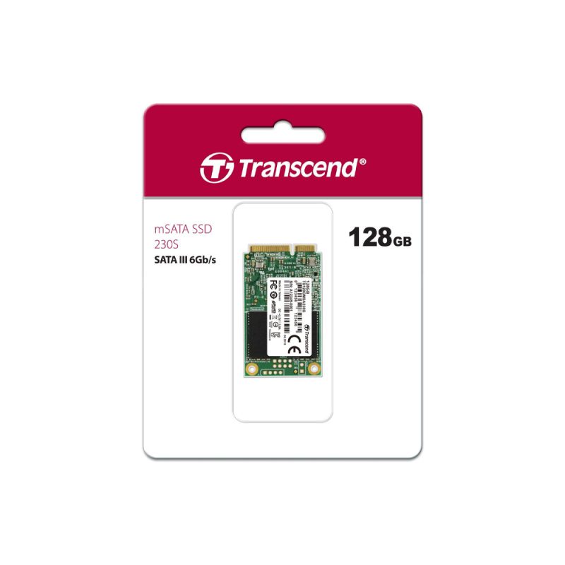Transcend 128GB SATA III 6Gb/s 3D NAND DDR3 DRAM 230S mSATA SSD - TS128GMSA230S