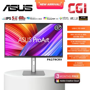 Asus ProArt 27" PA279CRV 4K UHD 60Hz 5ms IPS USB-C Professional Monitor
