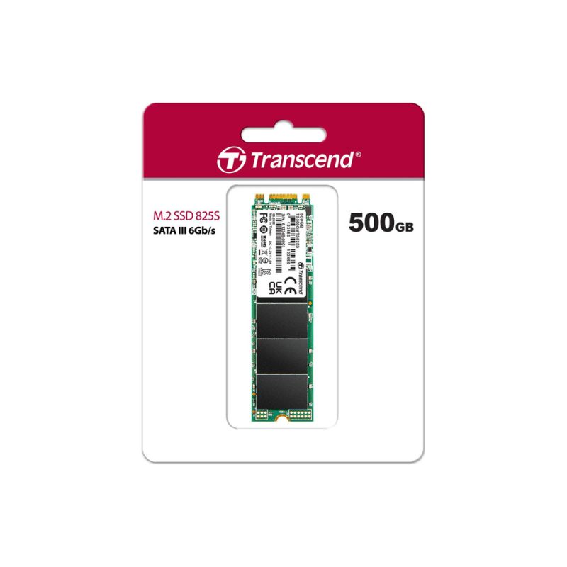 Transcend 500GB SATA III 6Gb/s 3D NAND M.2 2280 SSD - TS500GMTS825S