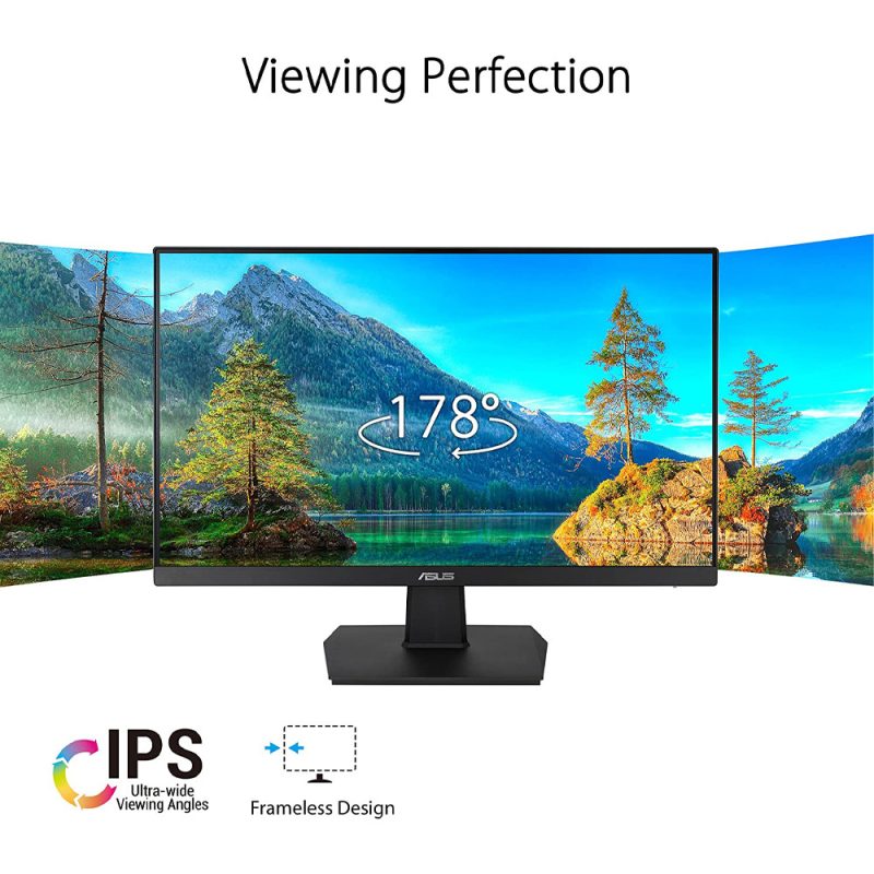 ASUS 24" VA24ECE Eye Care ,Full HD, IPS, Frameless, USB-C, 75Hz, Adaptive-Sync, Low Blue Light, Flicker Free