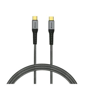 Verbatim 66065 120cm Tough Max E-Marker Kevlar Type-C to Type-C Cable (PD100W) - Grey