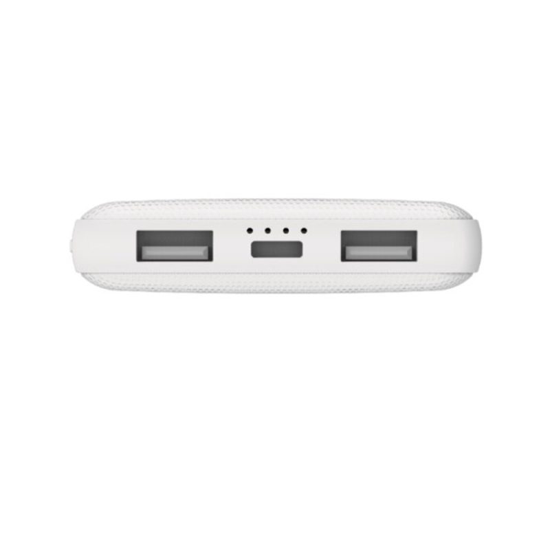 Vertabim 66548 10000mAh Power Pack Dual Input/Output (White) + 66045 120cm Sync & Charge 2-in-1 Metallic Cable Combo