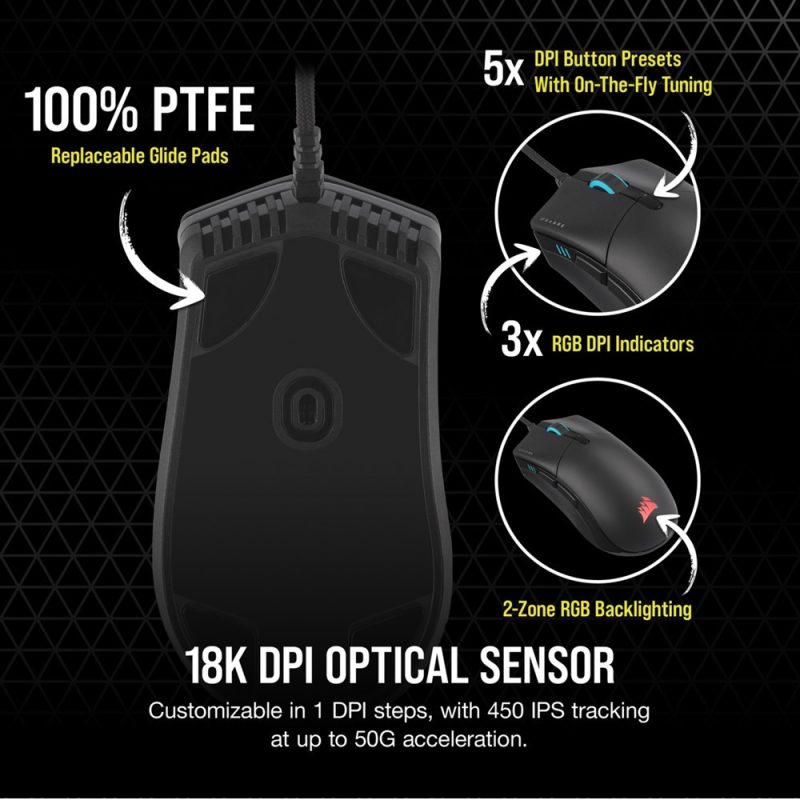 Corsair Sabre RGB PRO Champion Series Ultra Light FPS/MOBA Gaming Mouse (CH-9303111-AP)