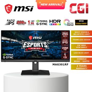 MSI 29.5" MAG301RF FHD G-Sync 200Hz 1ms IPS Gaming Monitor
