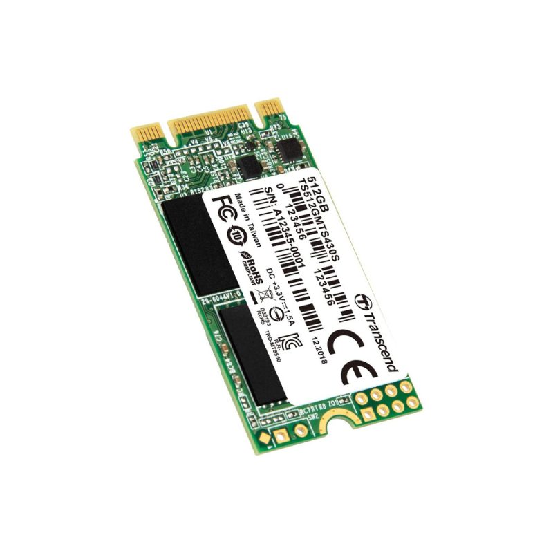 Transcend 512GB SATA III 6Gb/s M.2 2242 3D NAND SSD - TS512GMTS430S