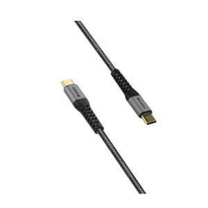 Verbatim 66065 120cm Tough Max E-Marker Kevlar Type-C to Type-C Cable (PD100W) - Grey
