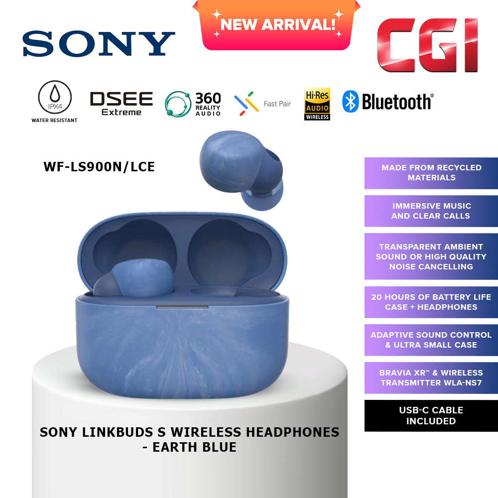 Sony WF-LS900N/LCE Truly Wireless LinkBuds S Earbuds - Earth Blue